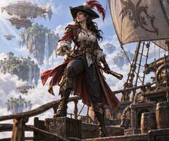 Sky pirate captain base frame