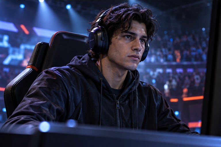 Esports player portrait style reference